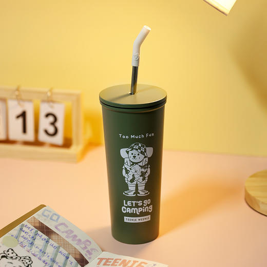 TeenieWeenie生活日记保温吸管杯子咖啡杯保冷不锈钢大容量保温水杯 商品图5