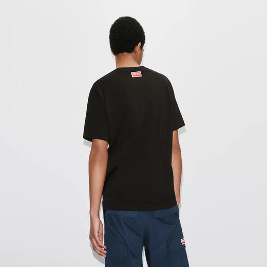 KENZO 高田贤三 男士大象徽标印花棉质圆领短袖T恤 黑色 FD65 TS002 4SO 99J 商品图2