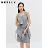 NEELLY纳俪商场同款时尚套装女休闲连帽外套新款灰色连衣裙两件套N23081Z01102 商品缩略图1