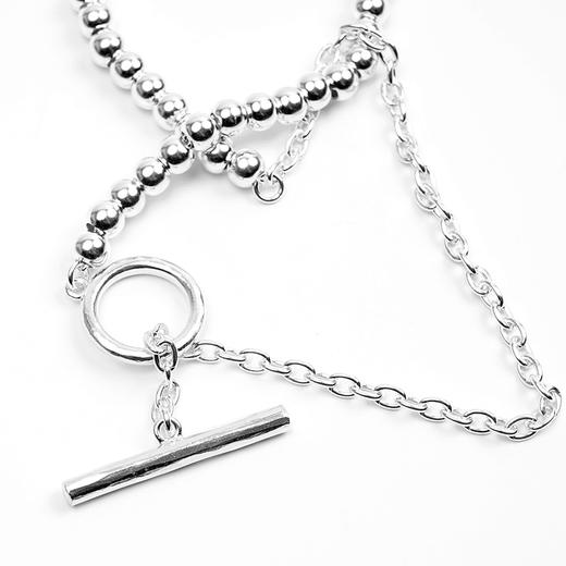 EnSage Ball Link Chain Necklace 925银 日本手工 拼接OT项链 商品图2