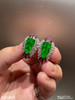 3221807，老坑玻璃艳绿叶子耳钉。具体价格微信咨询 商品缩略图2