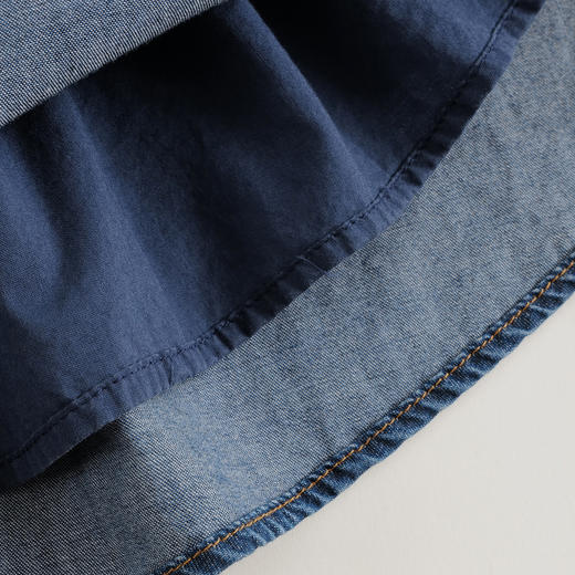 【马克珍妮 芦芙】秋装新款 灯笼袖纯棉牛仔连衣裙 231582 商品图5