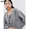 NEELLY纳俪商场同款时尚套装女休闲连帽外套新款灰色连衣裙两件套N23081Z01102 商品缩略图2