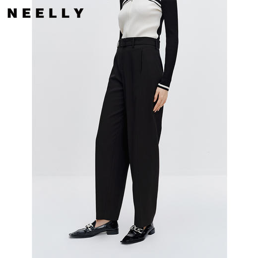 NEELLY纳俪商场同款通勤宽松直筒裤休闲裤早秋新款时尚百搭长裤女N23081H01093 商品图1