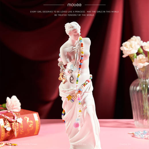 mobee手工串珠DIY首饰礼盒儿童女孩子美甲片 商品图3