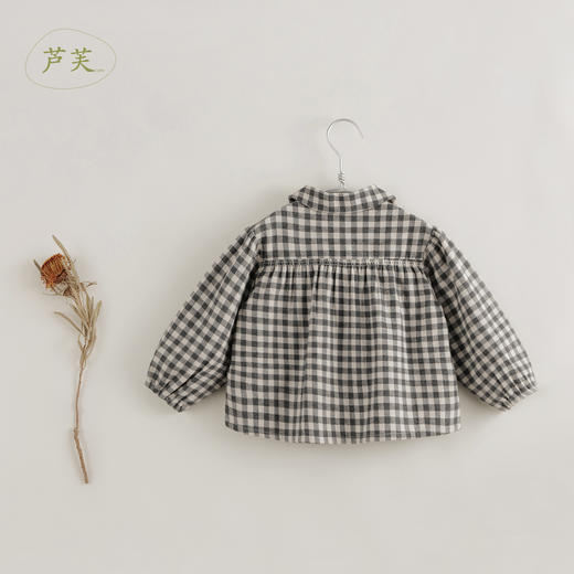 【马克珍妮 芦芙】秋装新款 纯棉经典法式格纹衬衫 231556 商品图2