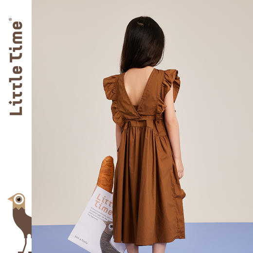 littletime女童设计感连衣裙夏季2023新款洋气韩版纯棉儿童裙子 商品图3