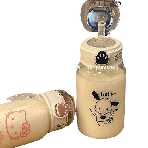 「小红书同款」猫爪塑料杯杯子ins颜值小红书同款水杯女学生可爱简约吸管杯餐饮用具 商品图4