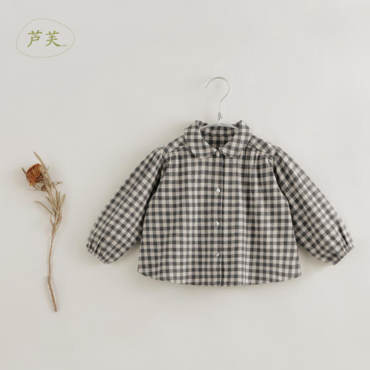 【马克珍妮 芦芙】秋装新款 纯棉经典法式格纹衬衫 231556 商品图1