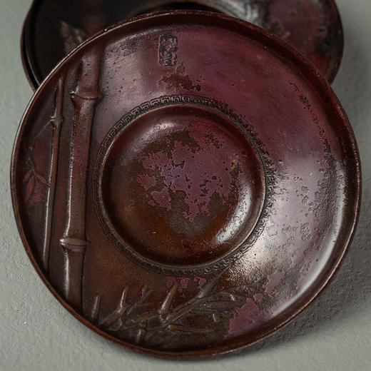 铜五君子图圆形杯托（一套五客） 商品图2