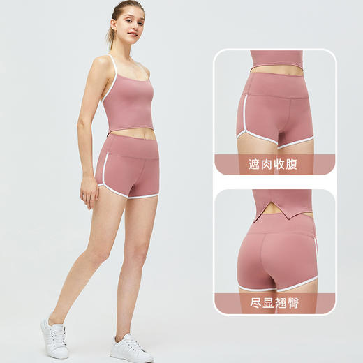 跨境新款瑜伽短裤女速干透气跑步运动短裤紧身高腰提臀健身瑜伽裤SYF 000 TM0111 商品图3