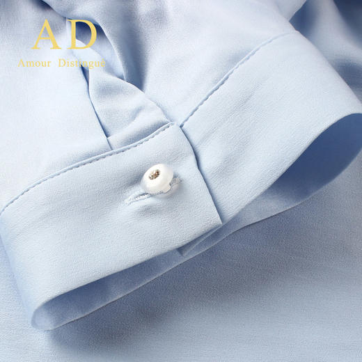 秒杀99元！AD时尚优雅OL气质短袖雪纺衬衫夏装白领衬衣工作服 商品图4