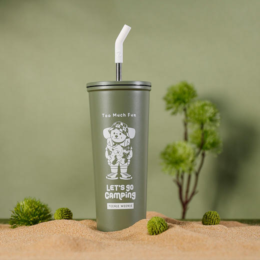 TeenieWeenie生活日记保温吸管杯子咖啡杯保冷不锈钢大容量保温水杯 商品图1