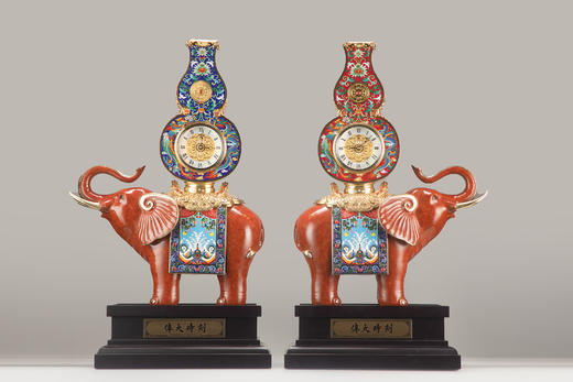 《伟大时刻》铜雕景泰蓝·金钻计时仪 商品图0