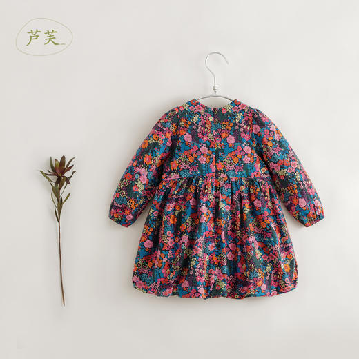 【马克珍妮 芦芙】秋装新款满底花卉纯棉花苞连衣裙 231533 商品图3