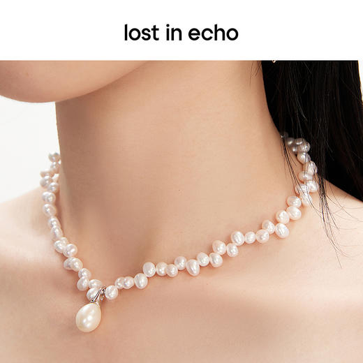 lost in echo原创设计款小众流线三七孔珍珠CHOCKER项链锁骨链 商品图3