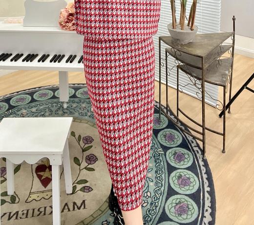 臣禾千鸟格长半裙K221037902【奥莱】 商品图0