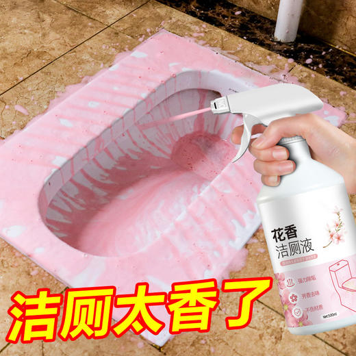 【买三送二❗️花香洁厕灵洁厕液】清新自然，清香怡人，清洁边缘污渍，卫生间马桶清洁剂洁厕净液体除臭去污除垢除尿垢 商品图1