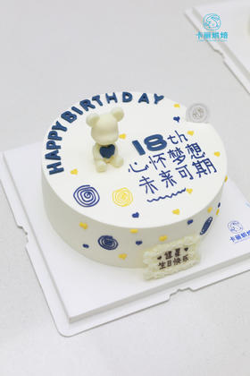 蓝色小熊INS蛋糕