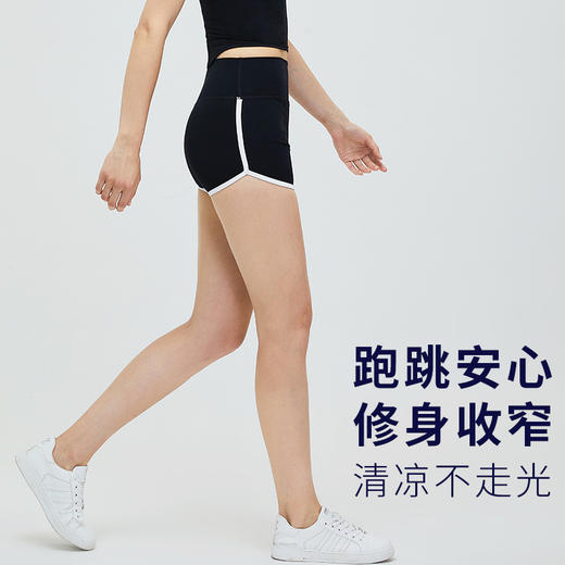 跨境新款瑜伽短裤女速干透气跑步运动短裤紧身高腰提臀健身瑜伽裤SYF 000 TM0111 商品图0