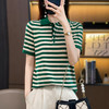 精纺纯棉POLO领针织衫条纹外穿t恤WJ305 商品缩略图3