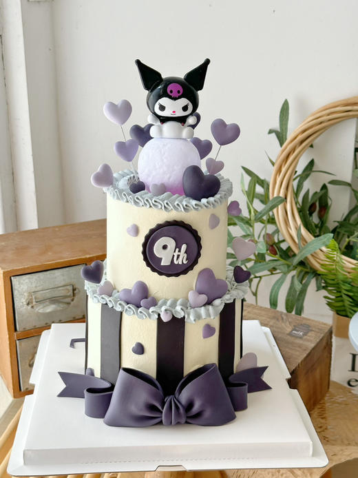 库洛米主题，奶油翻糖蛋糕，提前3天预定，双层小高层6+4 商品图1