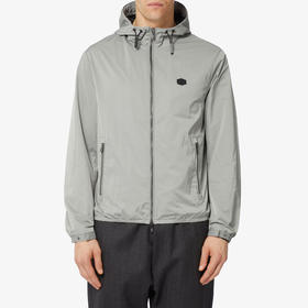 EMPORIO ARMANI 阿玛尼 男士鹰标拉链连帽外套 灰绿色 8N1BQ0 1NZQZ 0643