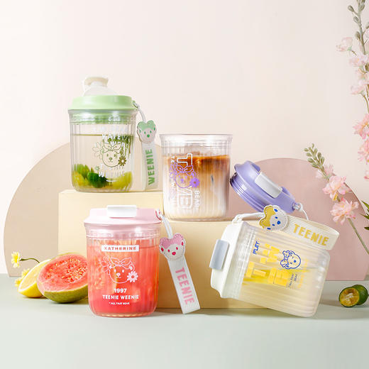 TeenieWeenie梦幻假日咖啡杯子高颜值新款便携塑料tritan随行夏季水杯 商品图5
