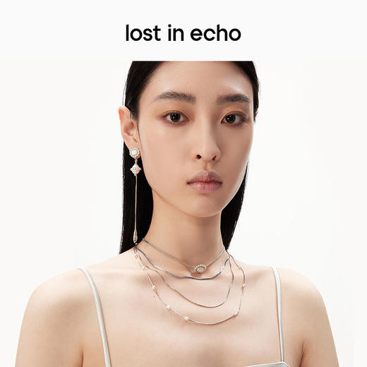 lost in echo原创设计师款轻奢时尚四层组合流线叠戴项链女配饰 商品图4