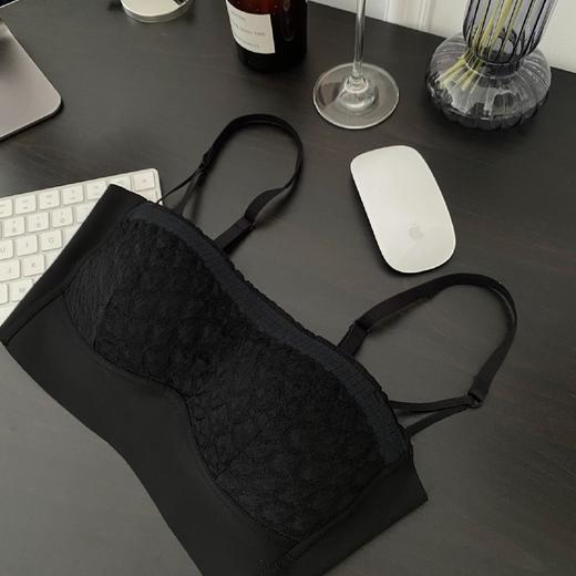 【黑科技液态防滑抹胸】夏季新款 仙女气质无肩带双层防滑乳胶文胸  双重加固防塌杯  商品图5