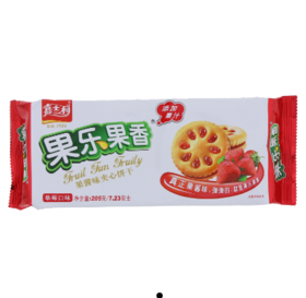 果乐果香果酱夹心饼干草莓味205g