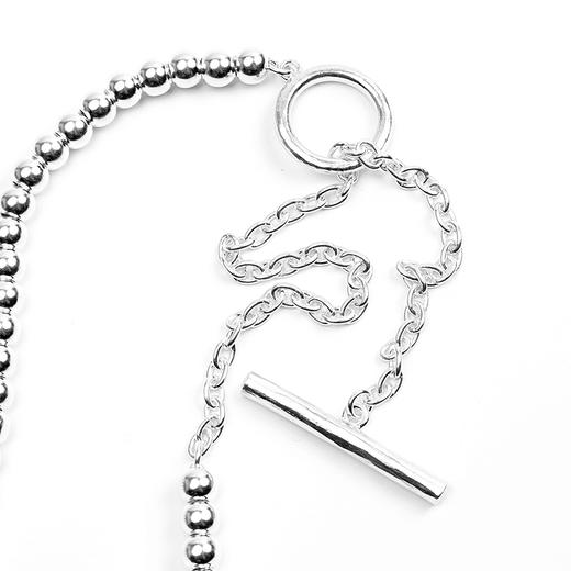 EnSage Ball Link Chain Necklace 925银 日本手工 拼接OT项链 商品图3