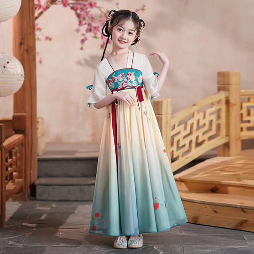 复古国风，女童唐装儿童襦裙夏装古装裙XWN-n2207 商品图3