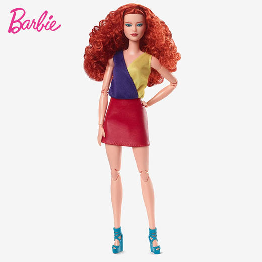 芭比娃娃HJW80芭比色彩典藏系列之红发潮流 商品图1