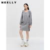 NEELLY纳俪商场同款时尚套装女休闲连帽外套新款灰色连衣裙两件套N23081Z01102 商品缩略图0