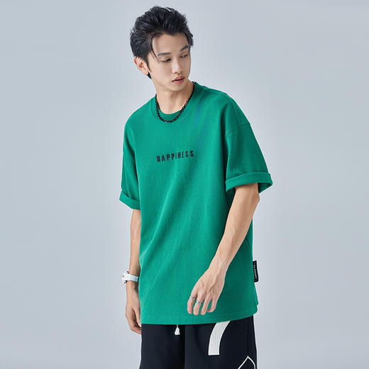 【断码清仓】HX 春秋季圆领中袖T恤宽松Z102330010101/02 商品图9