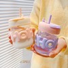 「三款配色！双饮口」简约塑料水杯女生便携吸管杯子ins颜值双饮咖啡杯牛奶杯餐饮用具 商品缩略图0