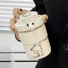 「三色可选！学院风」杯子ins颜值吸管杯塑料水杯女学生可爱咖啡杯儿童随手杯餐饮用具 商品缩略图0