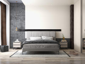 顾家家居整装 现代简约 皮艺软床 KZ.B1018B 方糖