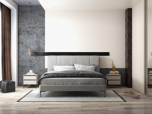 顾家家居整装 现代简约 皮艺软床 KZ.B1018B 方糖 商品图0