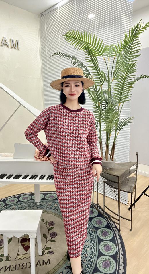 臣禾千鸟格长半裙K221037902【奥莱】 商品图2