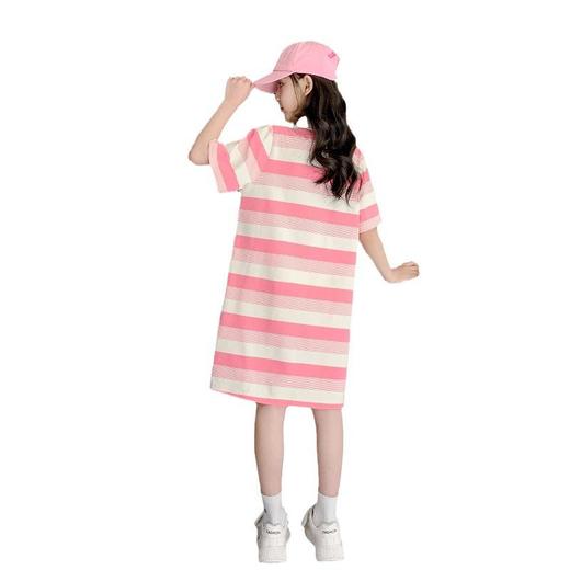 女童夏装连衣裙2023新款洋气童装polo长款T恤裙大童儿童夏季裙子 商品图4