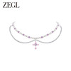 ZEGL设计师仙甜十字架系列叠戴珍珠项链女款轻奢高级感双层锁骨链 商品缩略图1