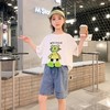 女童短袖t恤夏季纯棉2023新款洋气童装大童女孩儿童白色上衣夏装 商品缩略图2