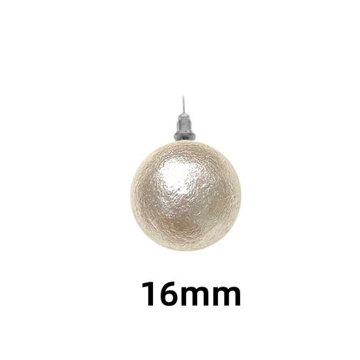 【棉花珍珠耳钉Mona智秀同款】法式温柔复古气质轻奢 ins几何圆珠耳环 商品图6