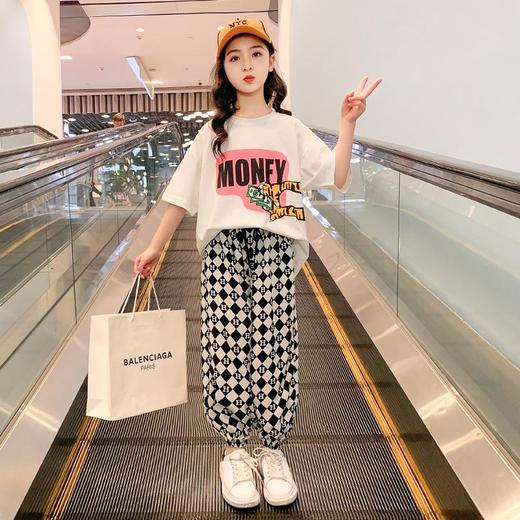 女童夏装套装2023新款童装网红洋气时髦中大童女孩儿童两件套夏季 商品图0