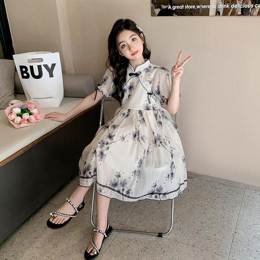 女童夏装汉服连衣裙2023新款旗袍裙女孩公主裙儿童夏季中国风裙子 商品图1