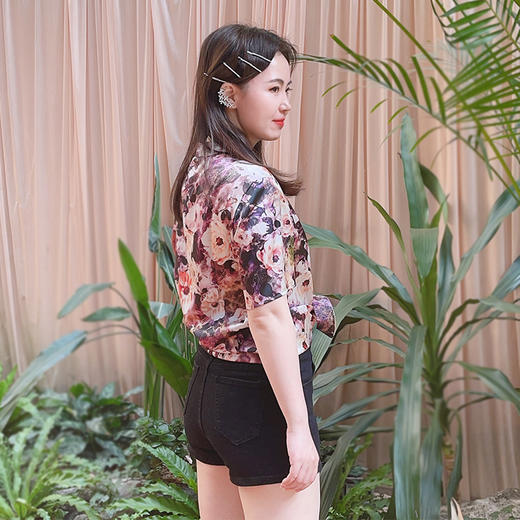 圣三利女装 新款优雅桑蚕丝印花衬衫SL2024170 商品图2