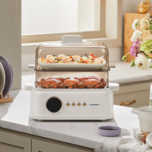 蓝宝鲜蒸锅电蒸锅蒸炖锅多功能家用隔水炖盅全自动预约蒸汽锅电煮锅电炖锅 【炖盅标配+蒸笼】BP-ZG【伊藤优选302401】 商品图2