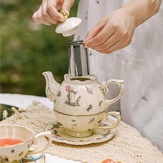 摩登主妇爱丽丝陶瓷茶壶套装女生生日新婚礼物乔迁下午茶茶具套装 商品图1